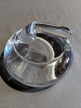 Scott Tournament Of Hearts Curling Stone Rock Glass Paperweight Commemorative